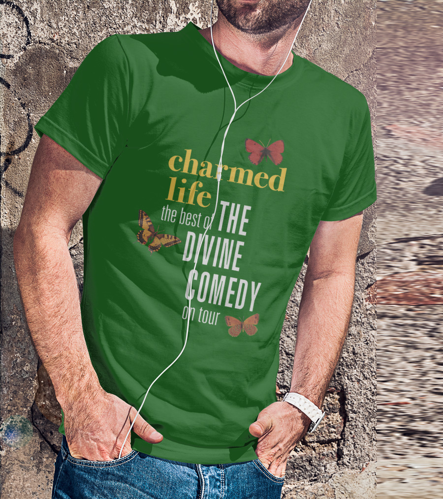 Charmed Life The Best Of The Divine Comedy On Tour Merch Butterflies T-Shirt