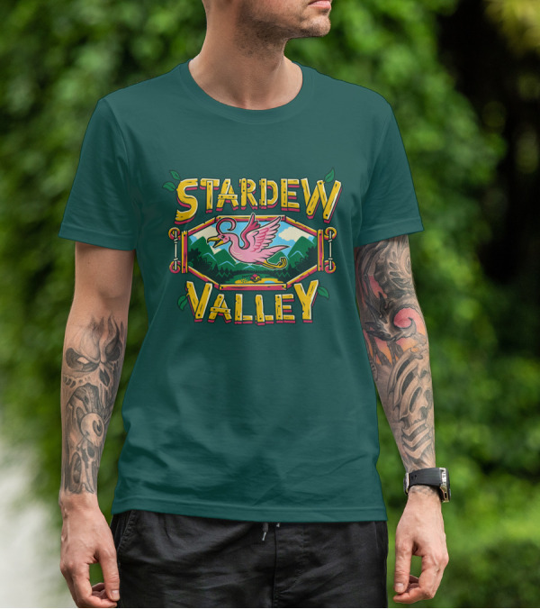 Stardew Valley Gem Bird Flying Over Mountains T-Shirt
