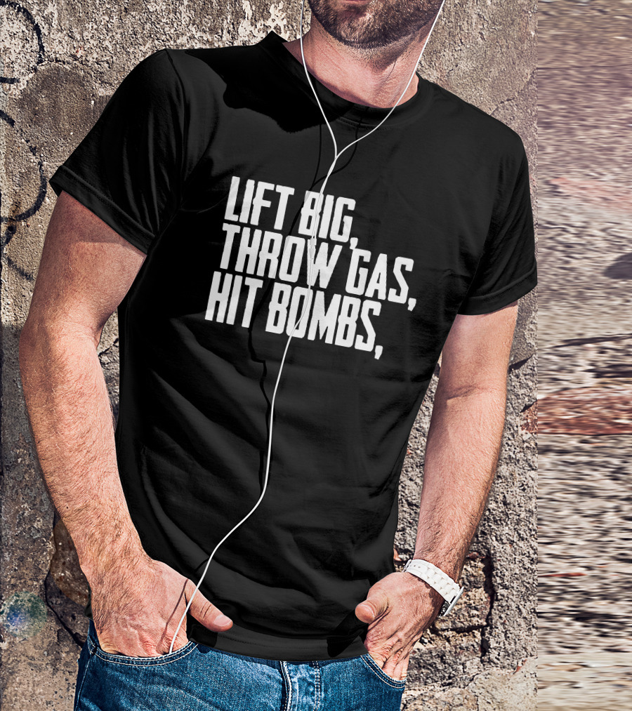 King Of Juco Lift Big Throw Gas Hit Bombs Baseball Lifestyle Merch T-Shirt