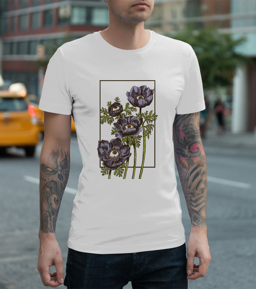 Creepy Eye Anemone Botanical Clothing T-Shirt