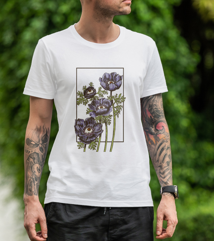 Creepy Eye Anemone Botanical Clothing T-Shirt