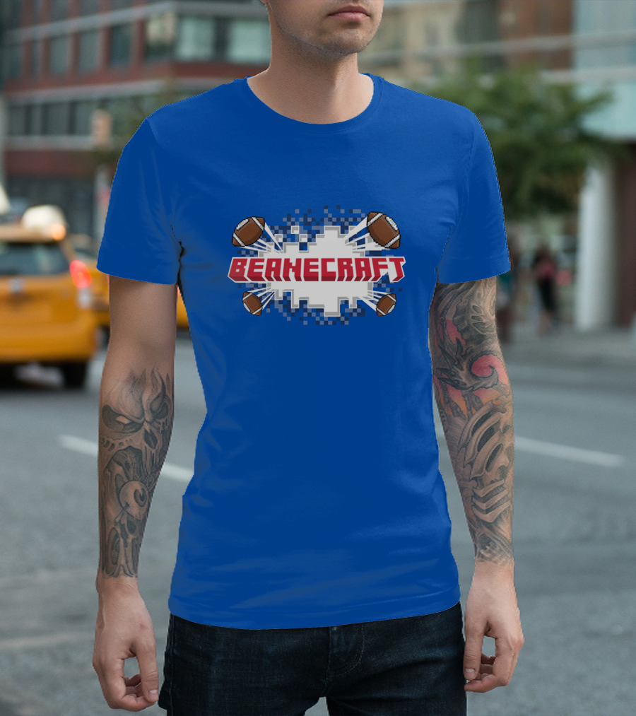 Beanecraft Pixel Style Football T-Shirt