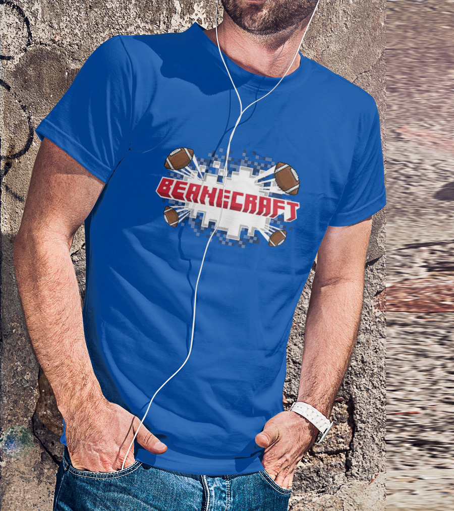 Beanecraft Pixel Style Football T-Shirt