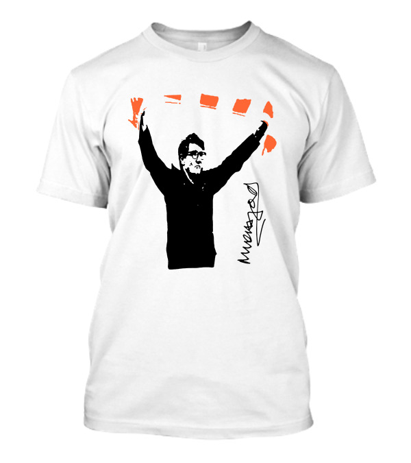 Luton Town FC Mick Harford Orange Scarf T-Shirt