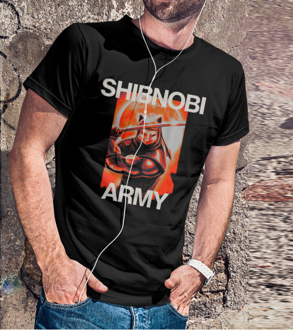 SHIBNOBI ARMY Moonlit Ninja Cat Warrior T-Shirt