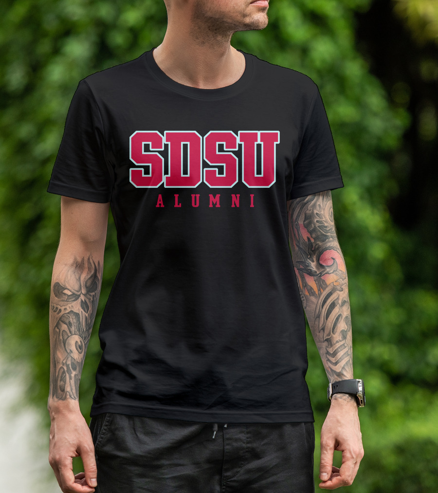 SDSU Alumni Red Block Letters T-Shirt