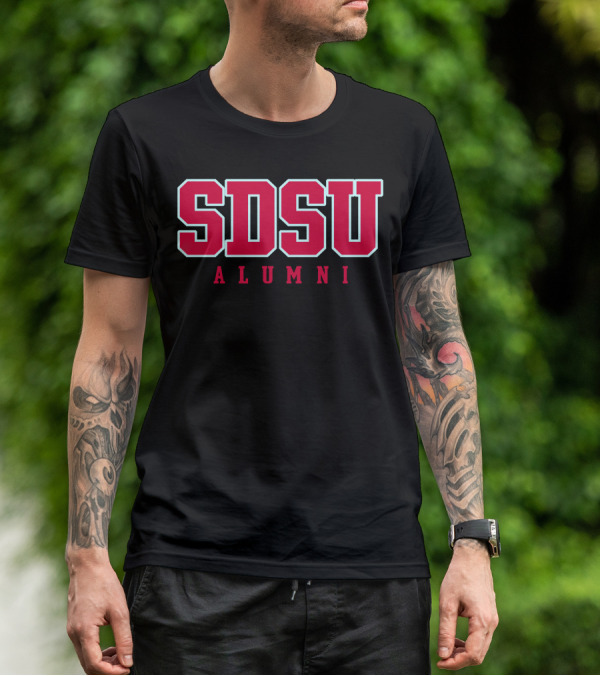 SDSU Alumni Red Block Letters T-Shirt