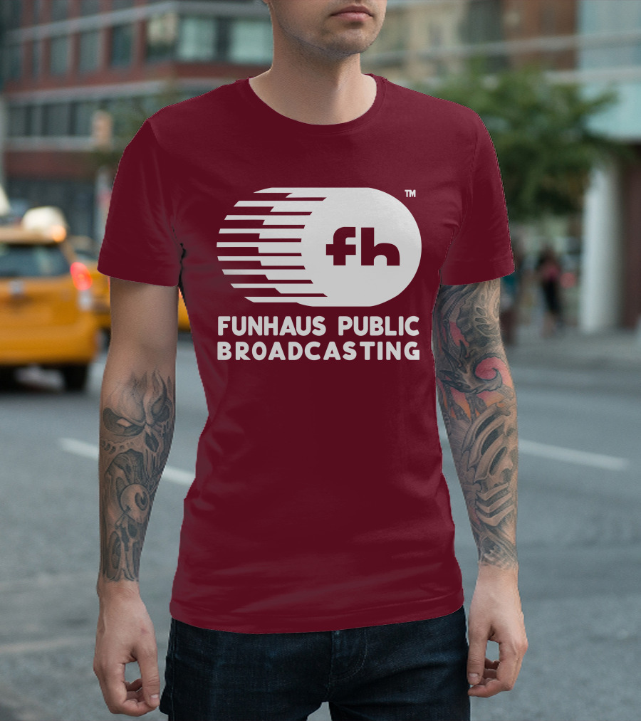 Funhaus Public Broadcasting Logo Design fh T-Shirt