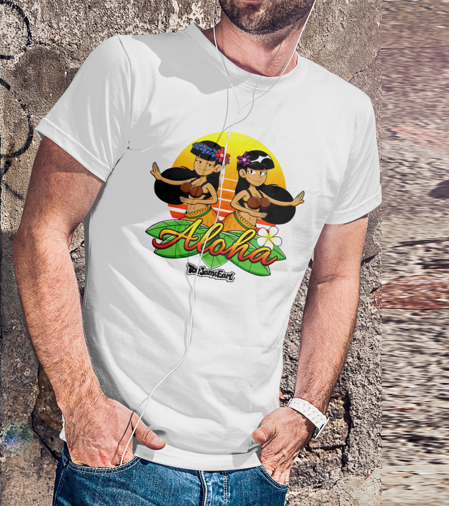 Aloha From Toejam And Earl Robaroba Merch Hawaiian Dancers Tropical Sunset T-Shirt