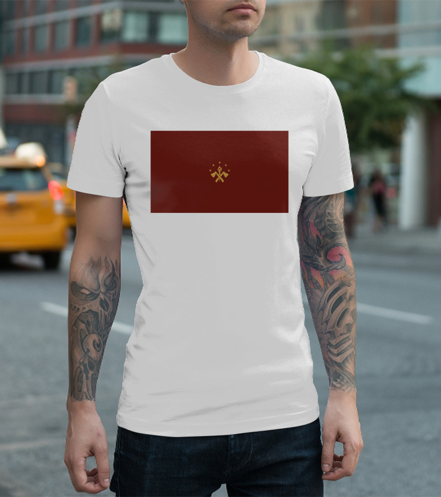 Tariq Nasheed Foundational Black American Flag Brown and Gold T-Shirt