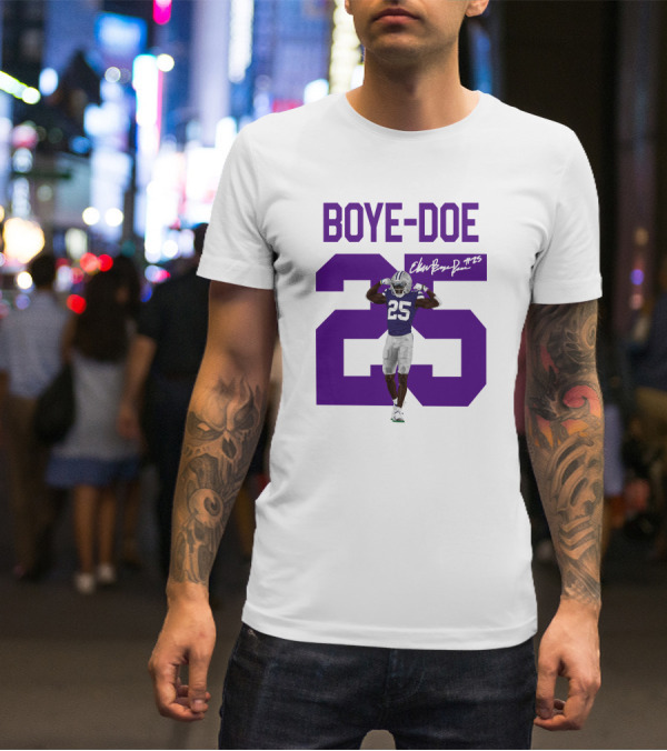 Boye-Doe 25 Signature And Purple Athlete T-Shirt