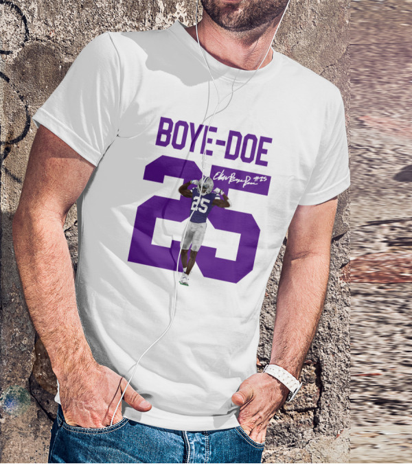 Boye-Doe 25 Signature And Purple Athlete T-Shirt