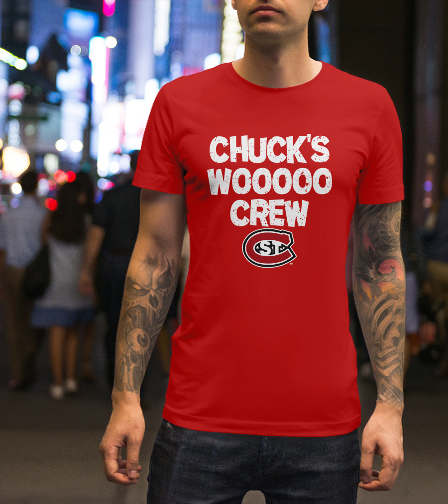 Chuck's Wooooo Crew SCSU Huskies T-Shirt