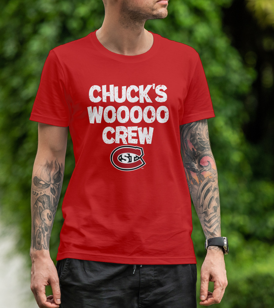 Chuck's Wooooo Crew SCSU Huskies T-Shirt