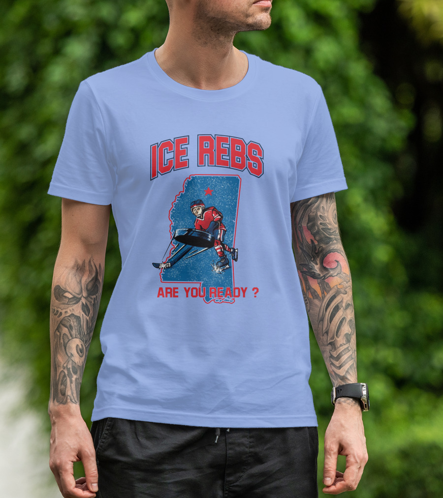ICE REBS HOCKEY ARE YOU READY MISSISSIPPI STATE OUTLINE T-Shirt