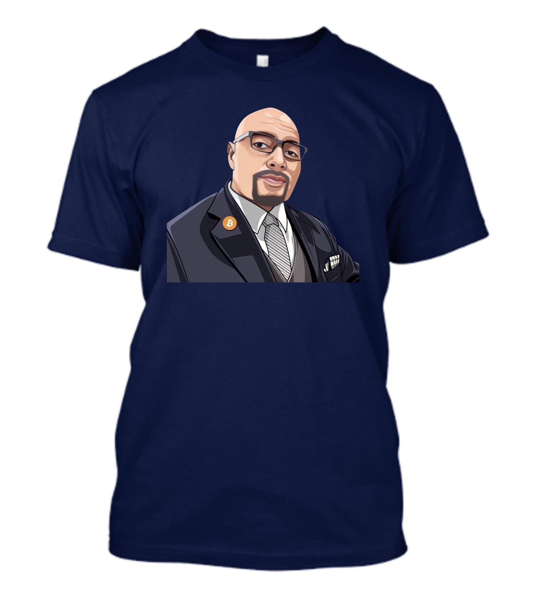 Lord Fusitu'a Bitcoin Enamel Pin Suit And Tie T-Shirt