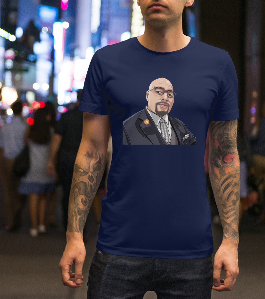 Lord Fusitu'a Bitcoin Enamel Pin Suit And Tie T-Shirt