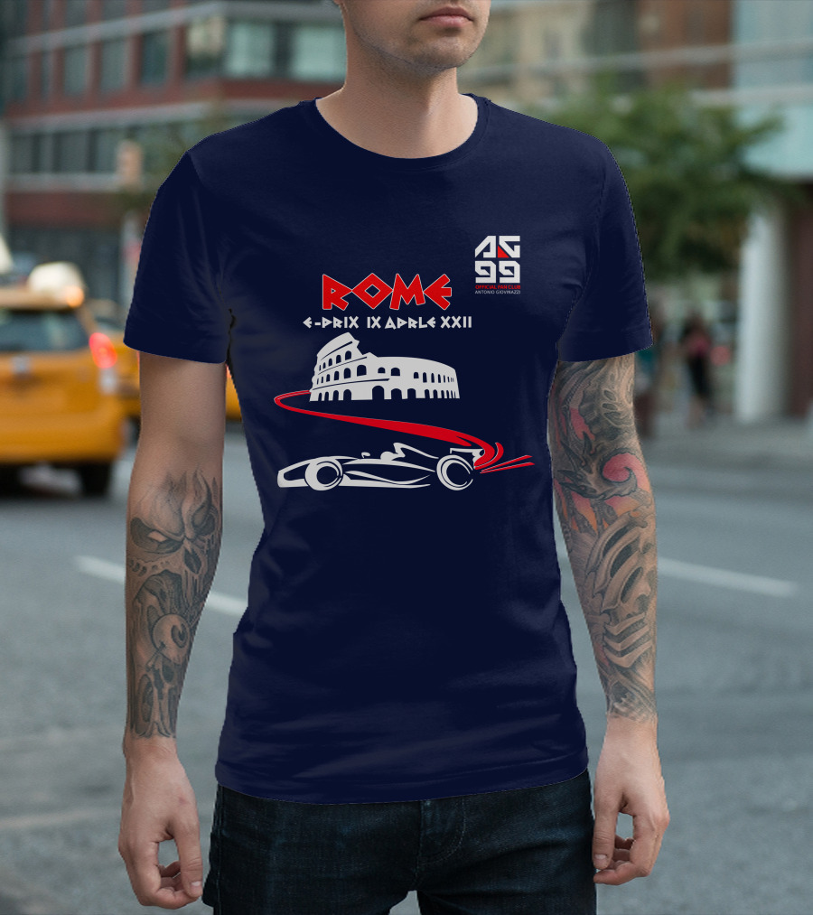 Rome E-Prix IX Aprile XXII AG99 Official Fan Club Antonio Giovinazzi T-Shirt