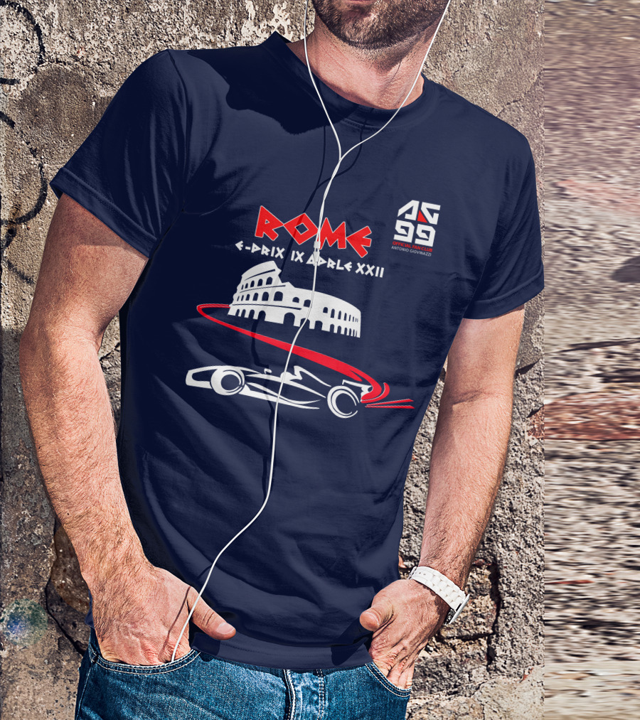 Rome E-Prix IX Aprile XXII AG99 Official Fan Club Antonio Giovinazzi T-Shirt