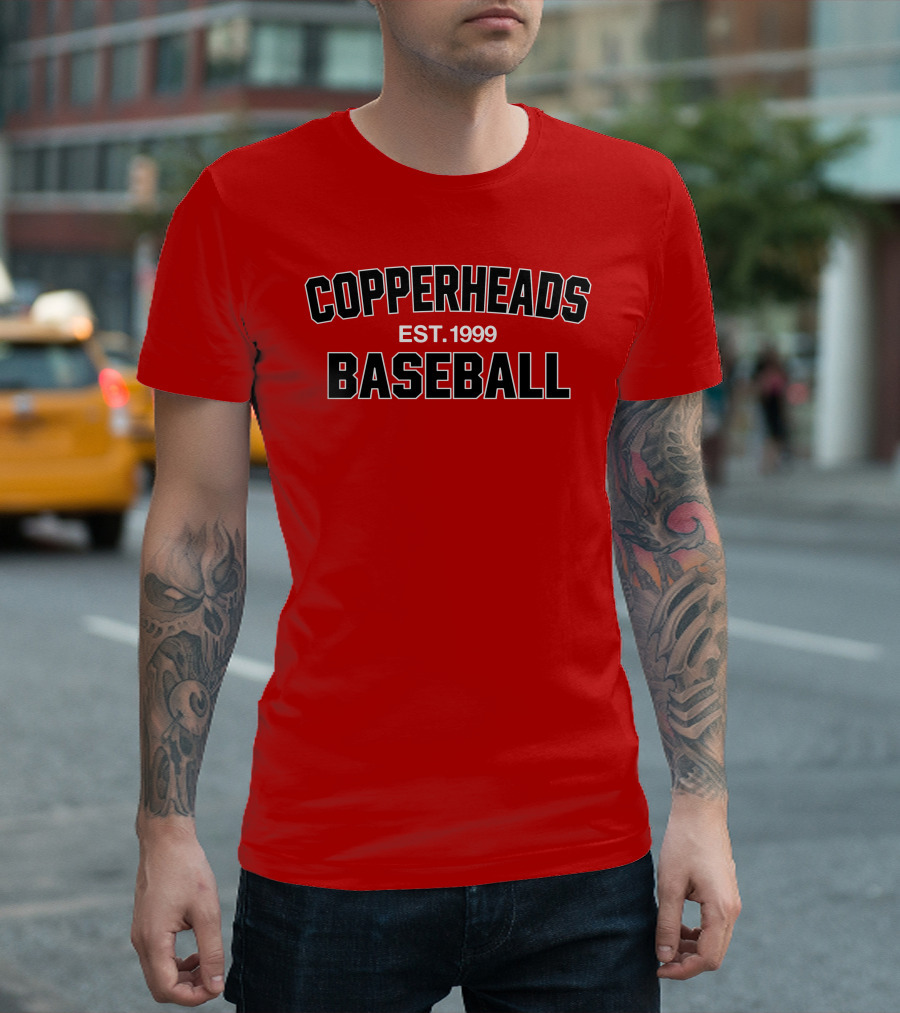 Copperheads Est 1999 Baseball Team Logo T-Shirt