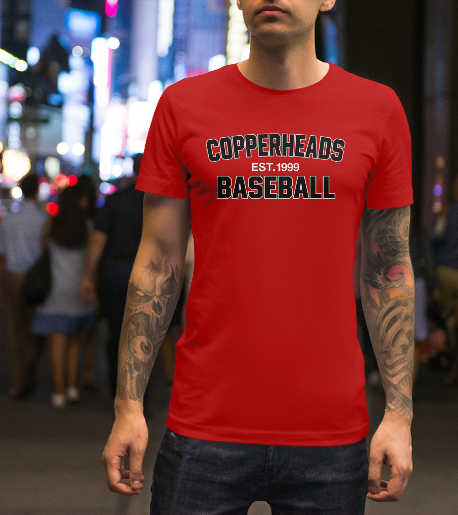 Copperheads Est 1999 Baseball Team Logo T-Shirt