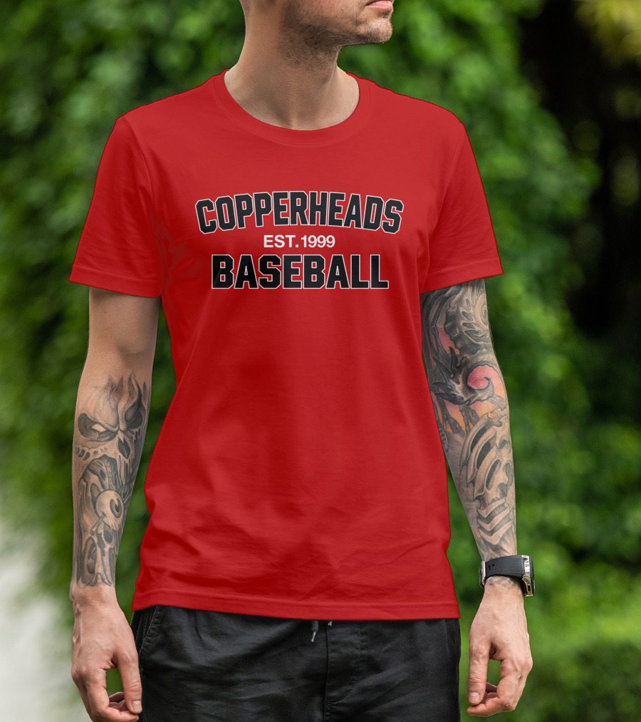 Copperheads Est 1999 Baseball Team Logo T-Shirt