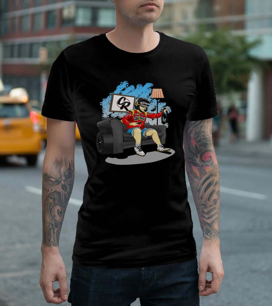 CR Couch Racer Speed Simulation Racing Driver Racing Wheel Sofa T-Shirt
