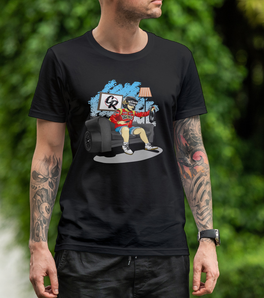CR Couch Racer Speed Simulation Racing Driver Racing Wheel Sofa T-Shirt