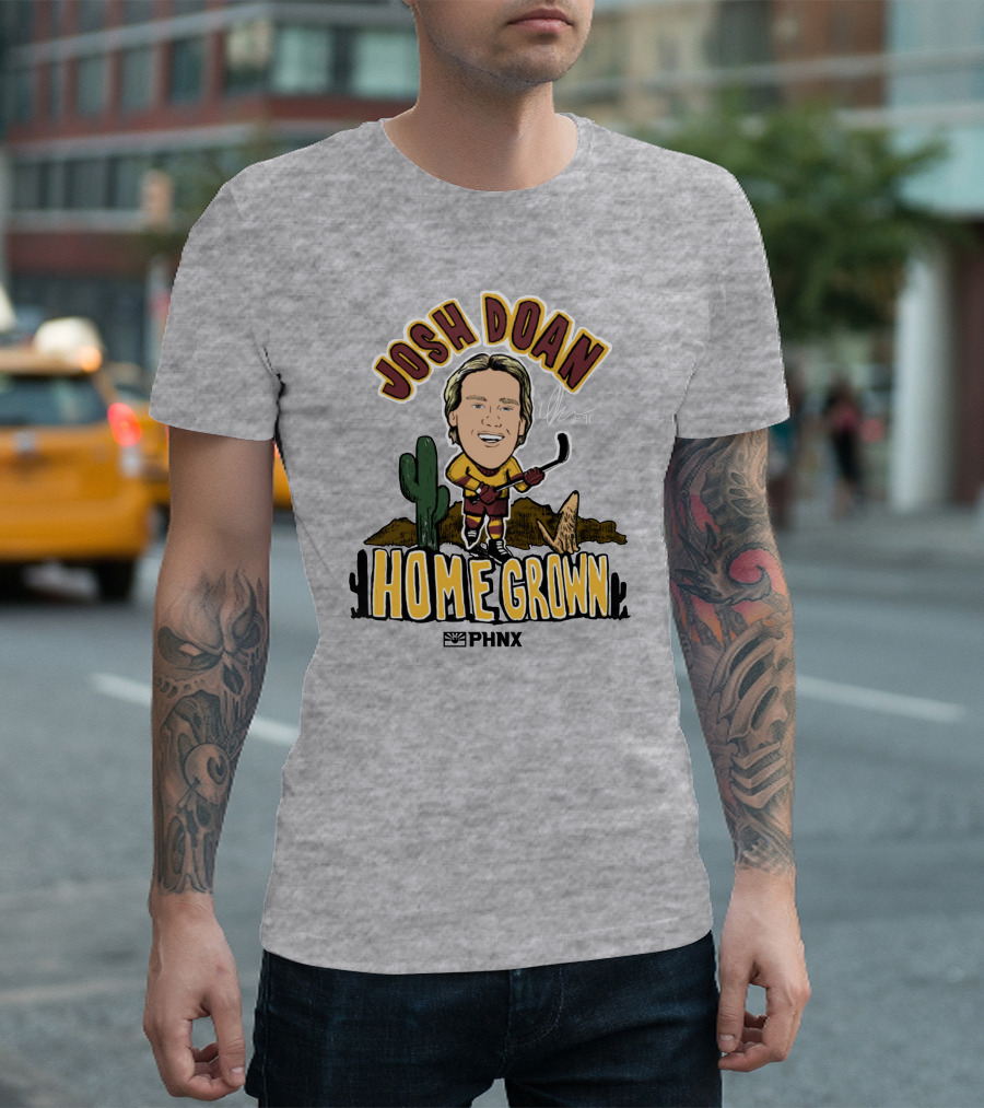 Josh Doan Homegrown PHNX Cactus Desert Hockey T-Shirt
