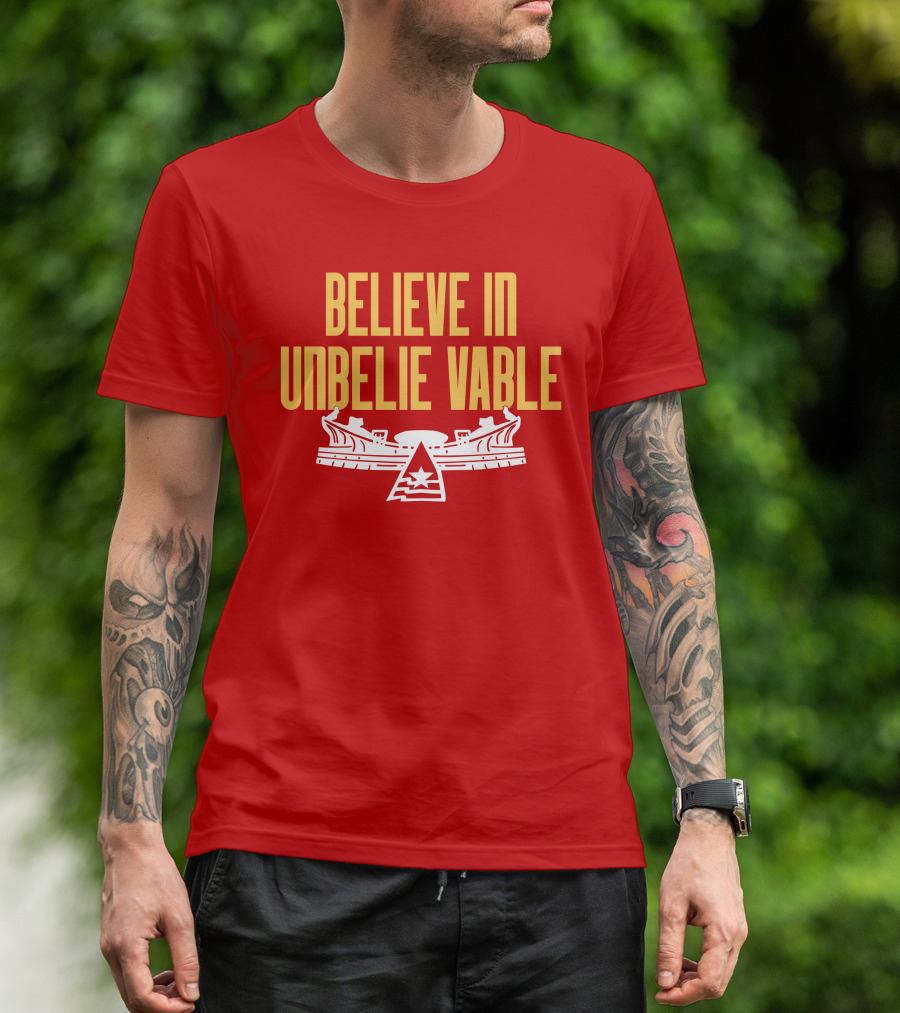 Kansas City Chiefs Believe In Unbelievable Stadium Emblem T-Shirt