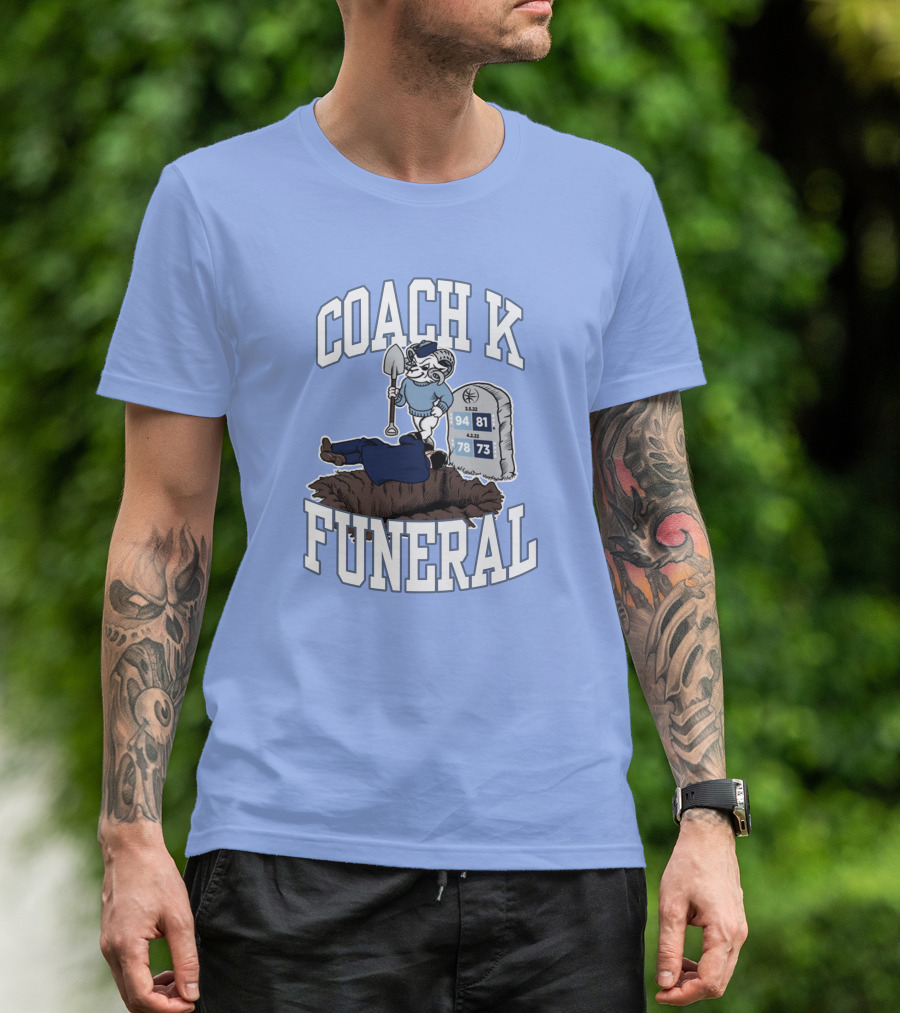 Coach K Funeral Tombstone 94 81 78 73 Duke Rivalry Iconic T-Shirt
