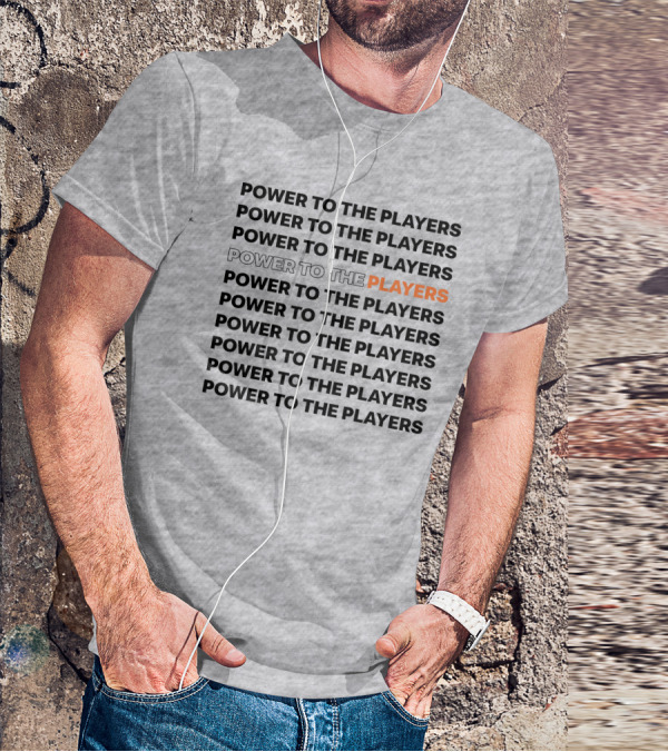 Power To The Players Bold Repeated T-Shirt