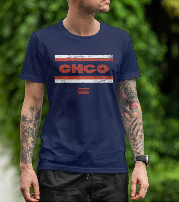 Brenda Webber CHGO Midway Chicago Flag Stripes T-Shirt