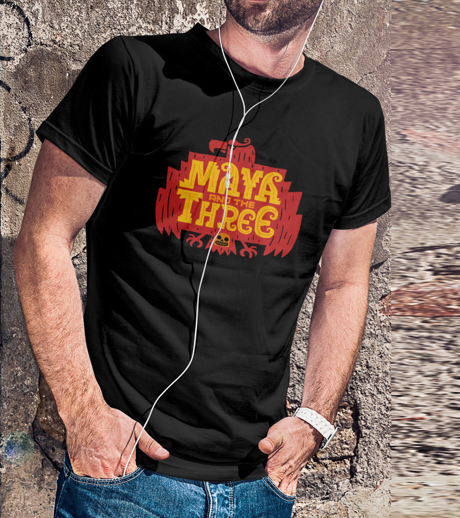 Maya And The Three Aztec-Inspired Red Eagle Emblem T-Shirt