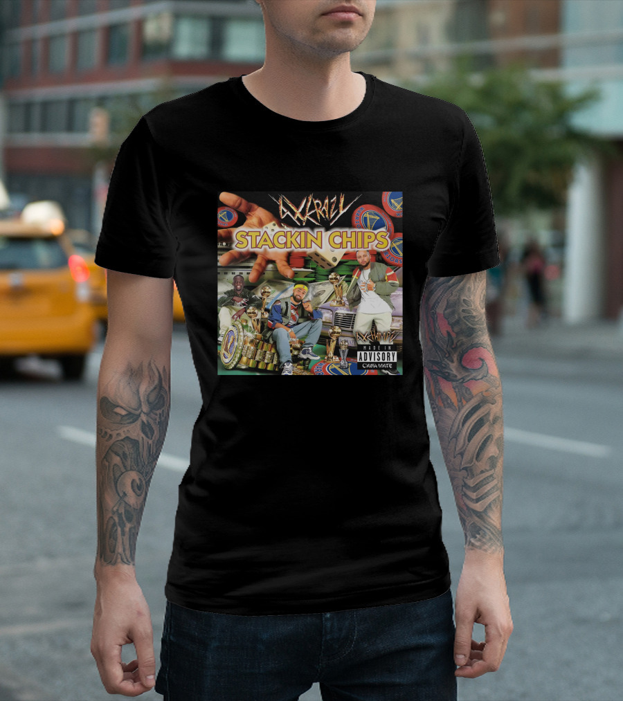 4Xkrazy Stackin Chips Warriors Dice Trophy Vintage Vibe Parental Advisory Chawaz Matee T-Shirt
