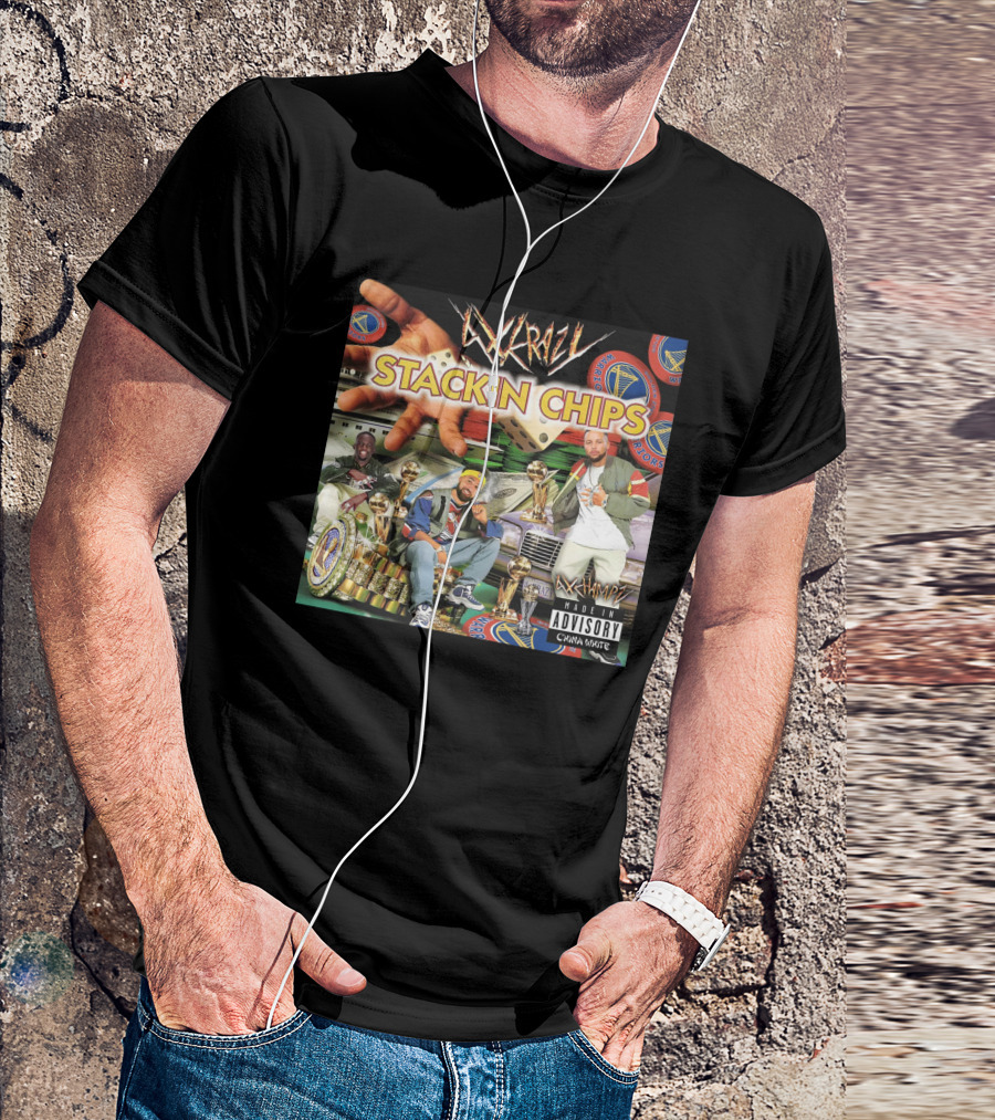4Xkrazy Stackin Chips Warriors Dice Trophy Vintage Vibe Parental Advisory Chawaz Matee T-Shirt