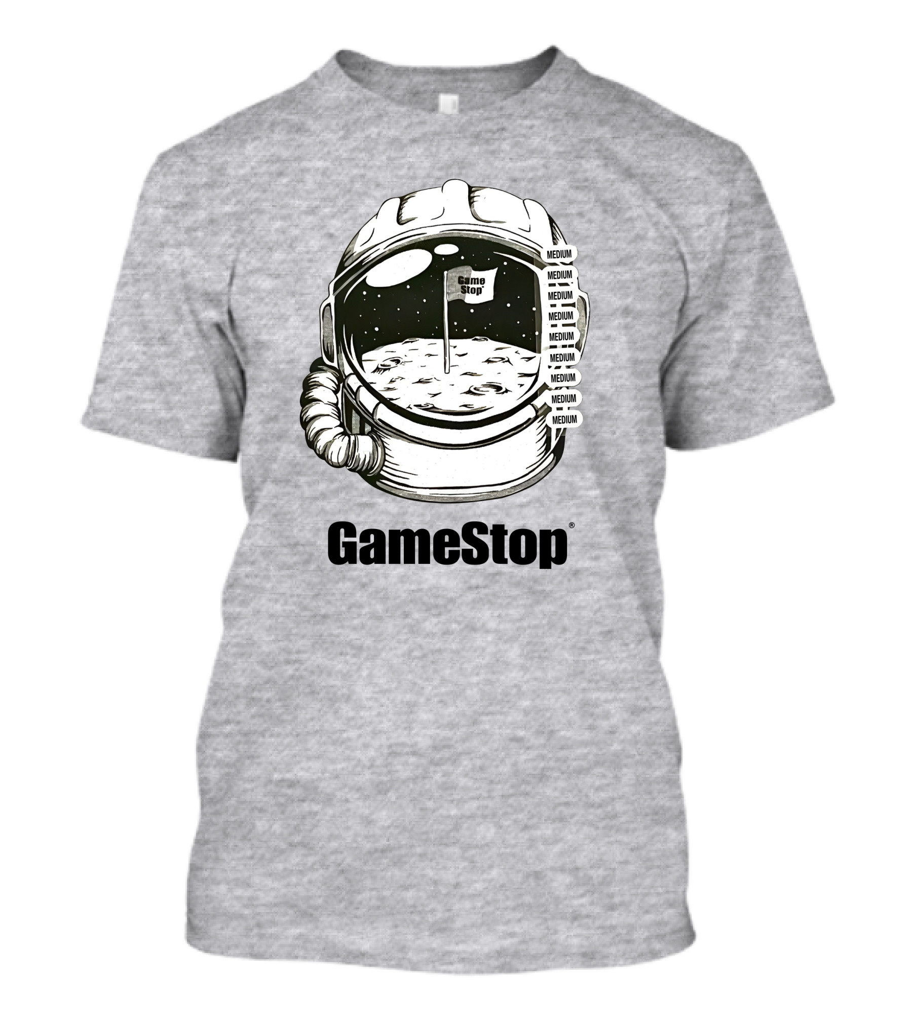 GameStop Astronaut Moon Medium Flag T-Shirt