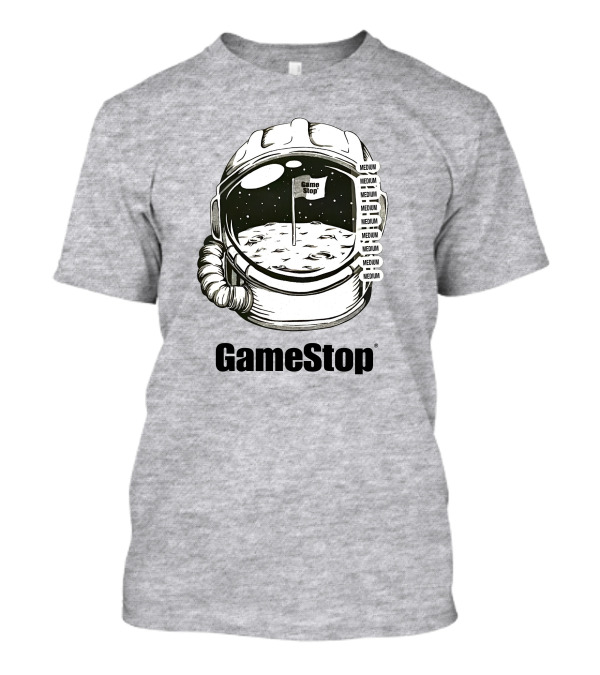 GameStop Astronaut Moon Medium Flag T-Shirt