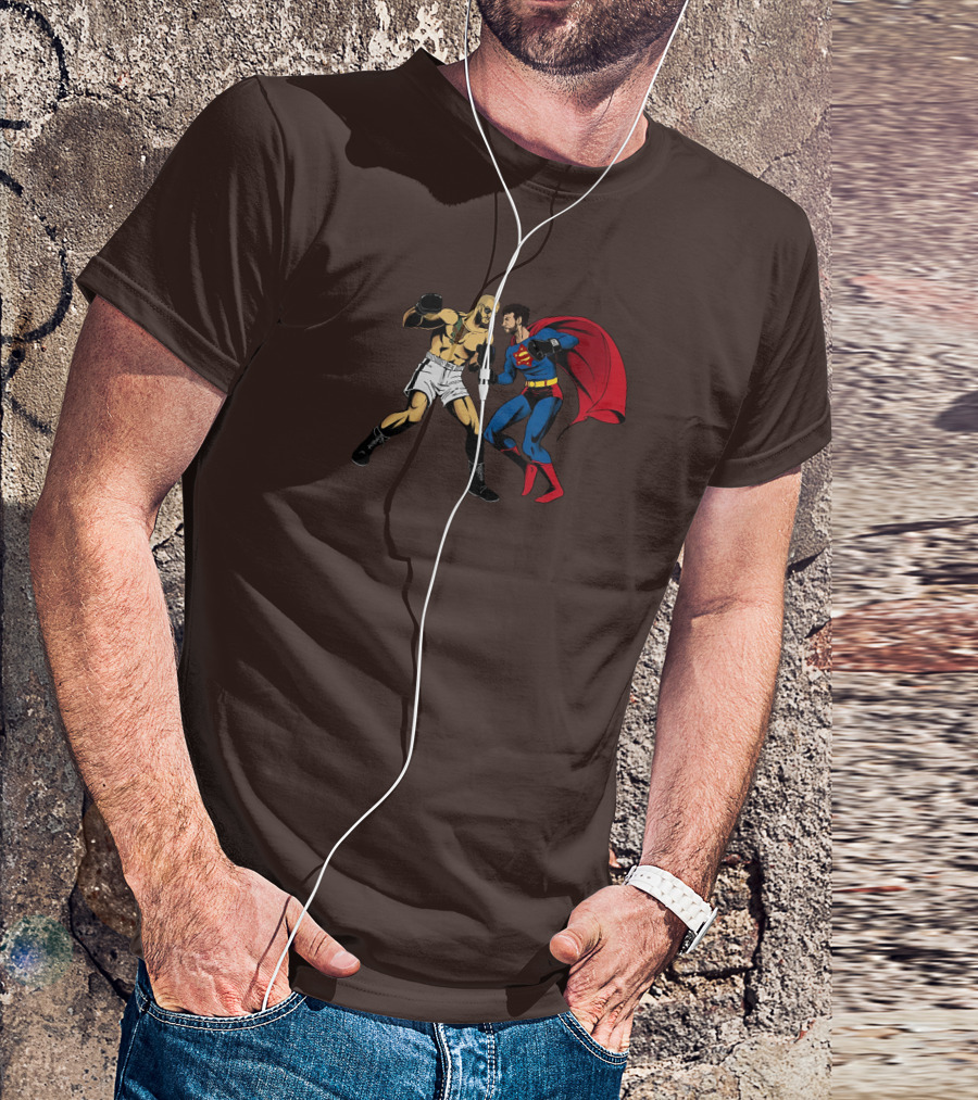 Adin Vs. Top Cartoon Boxer Superhero Confrontation T-Shirt