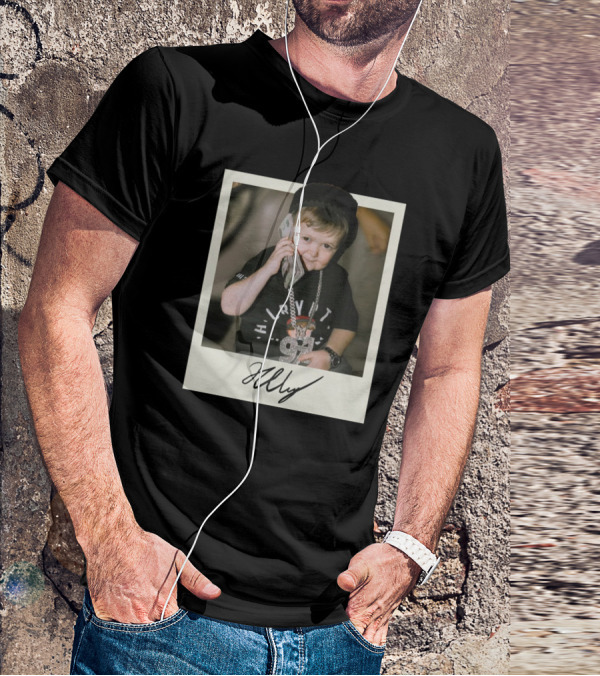 Hasbulla Polaroid Photograph With Signature And Phone Chain T-Shirt