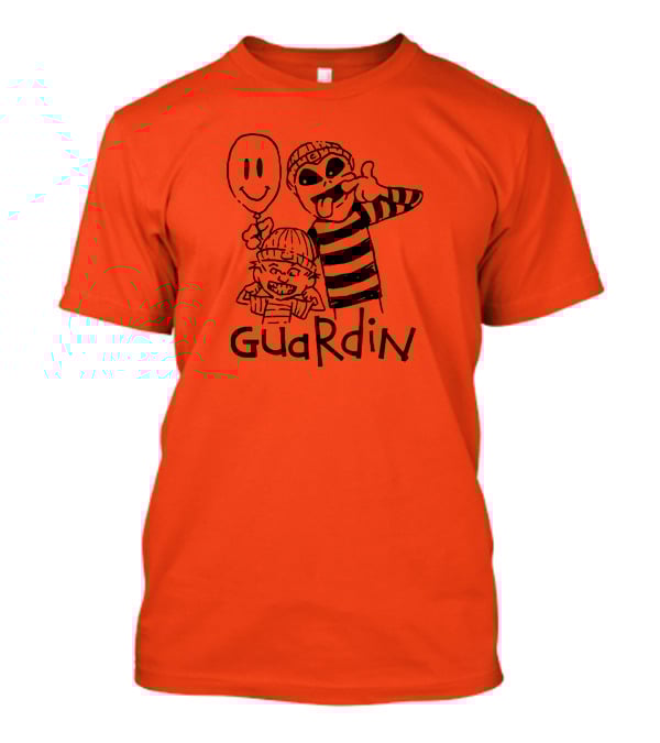 Calvin And Hobbs Guardin Graffiti Style Mischief Balloon T-Shirt