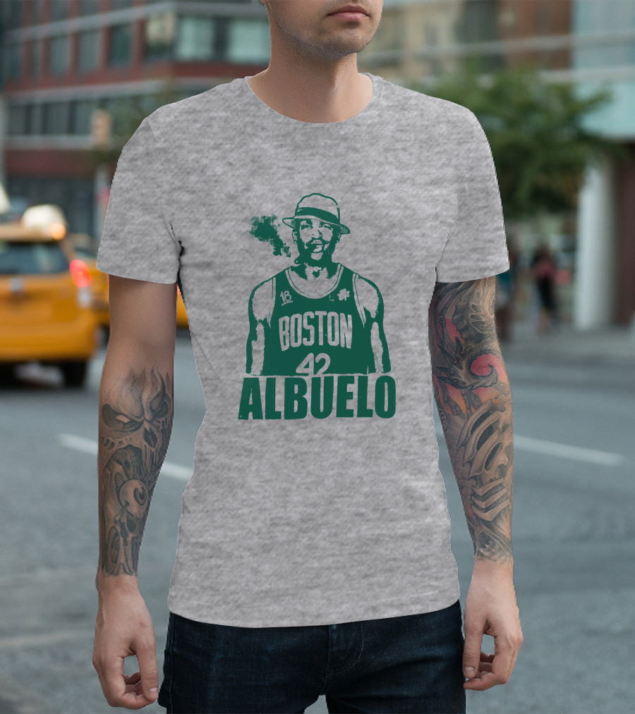 Boston 42 Albuelo Smoking Basketball Jersey T-Shirt