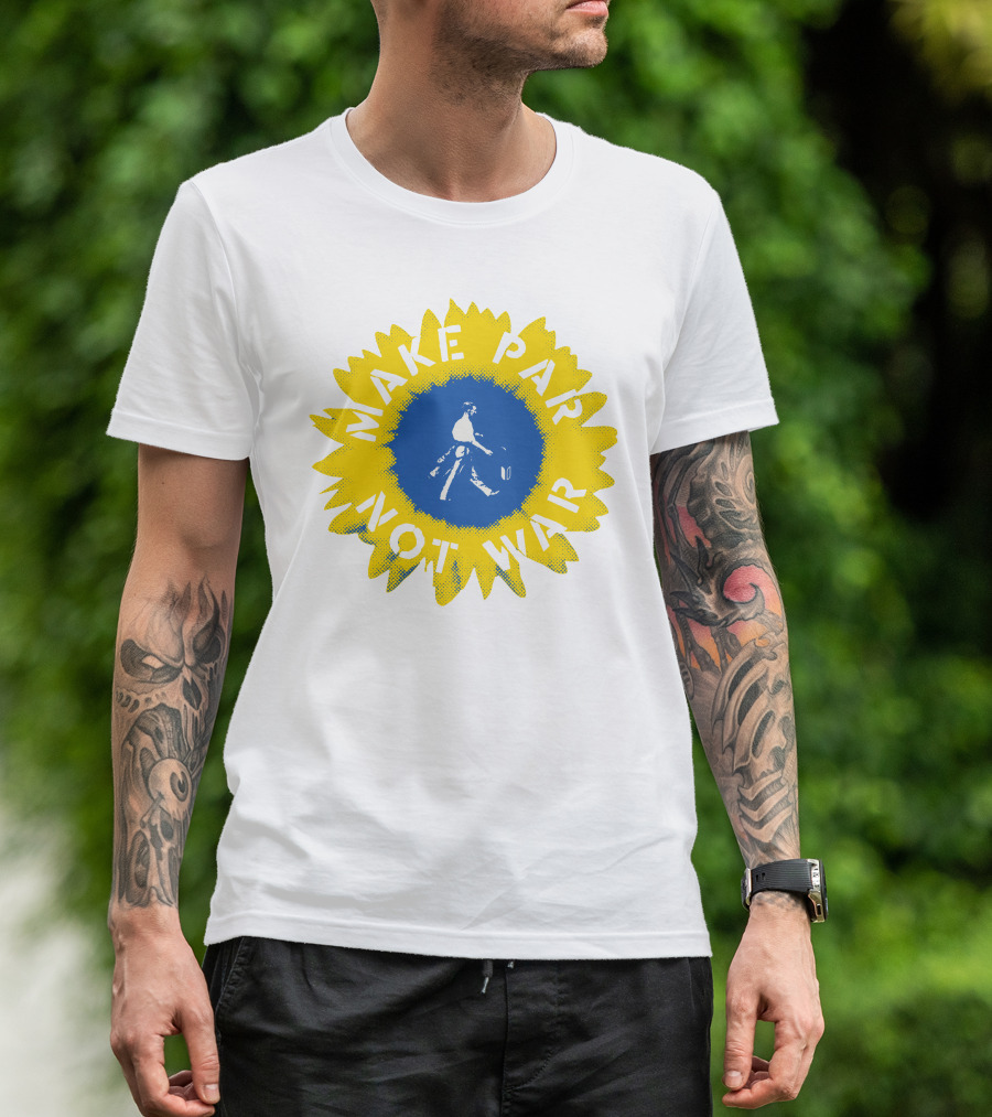 Sunflower Of Peace Make Par Not War Golf Charity T-Shirt