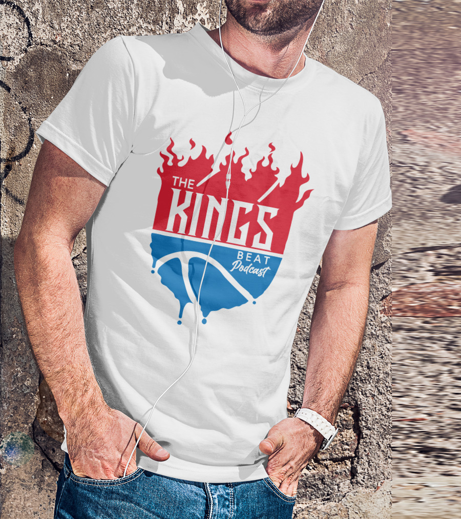 The Kings Beat Podcast Flame Basketball Drip T-Shirt