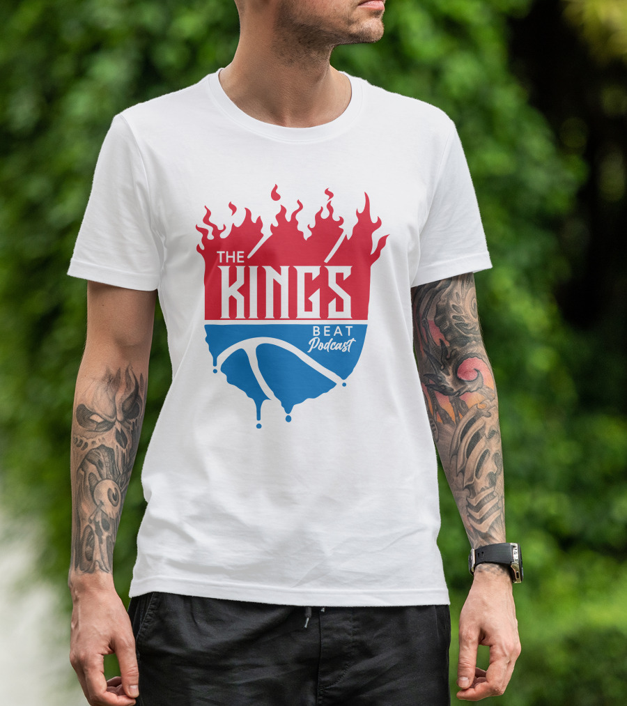 The Kings Beat Podcast Flame Basketball Drip T-Shirt