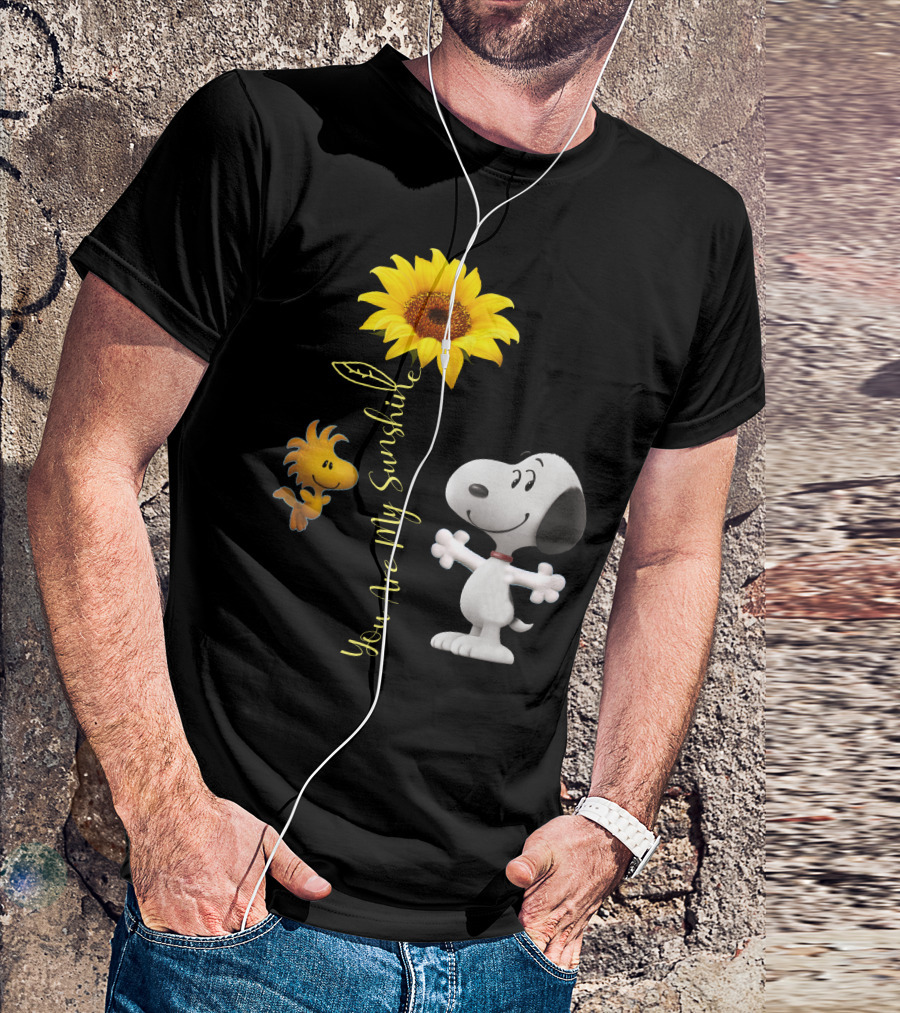Snoopy And Woodstock You Are My Sunshine Sunflower T-Shirt
