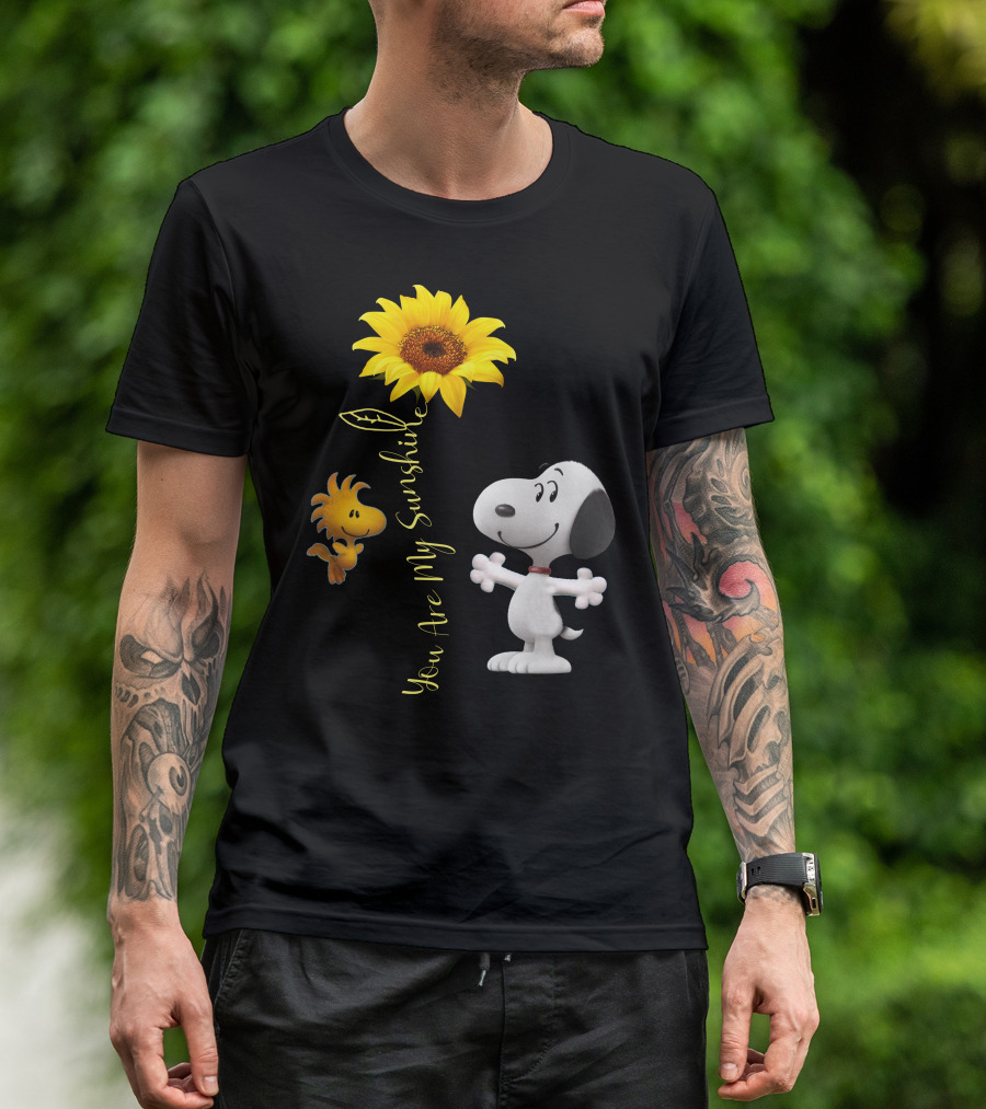 Snoopy And Woodstock You Are My Sunshine Sunflower T-Shirt