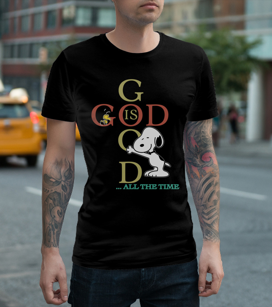 Snoopy and Woodstock God Is Good All The Time Peanuts Collection T-Shirt