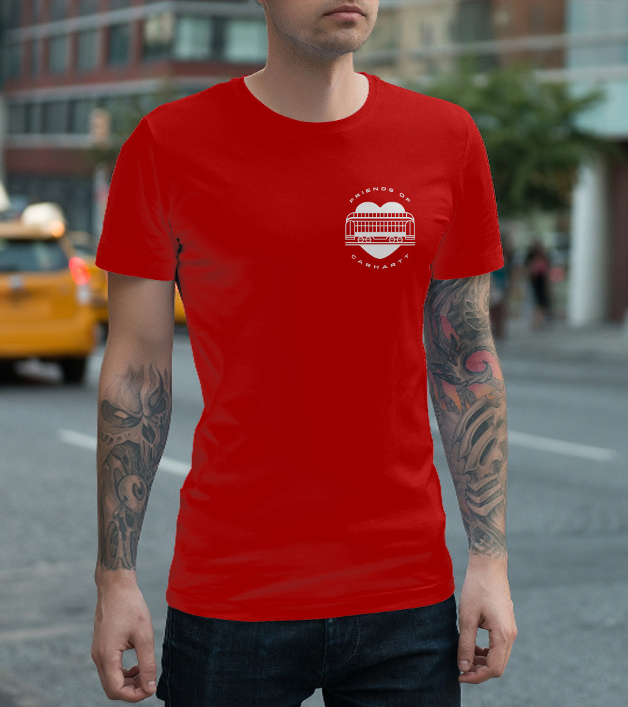 Friends Of Carhartt Heart And Trolley Symbol T-Shirt