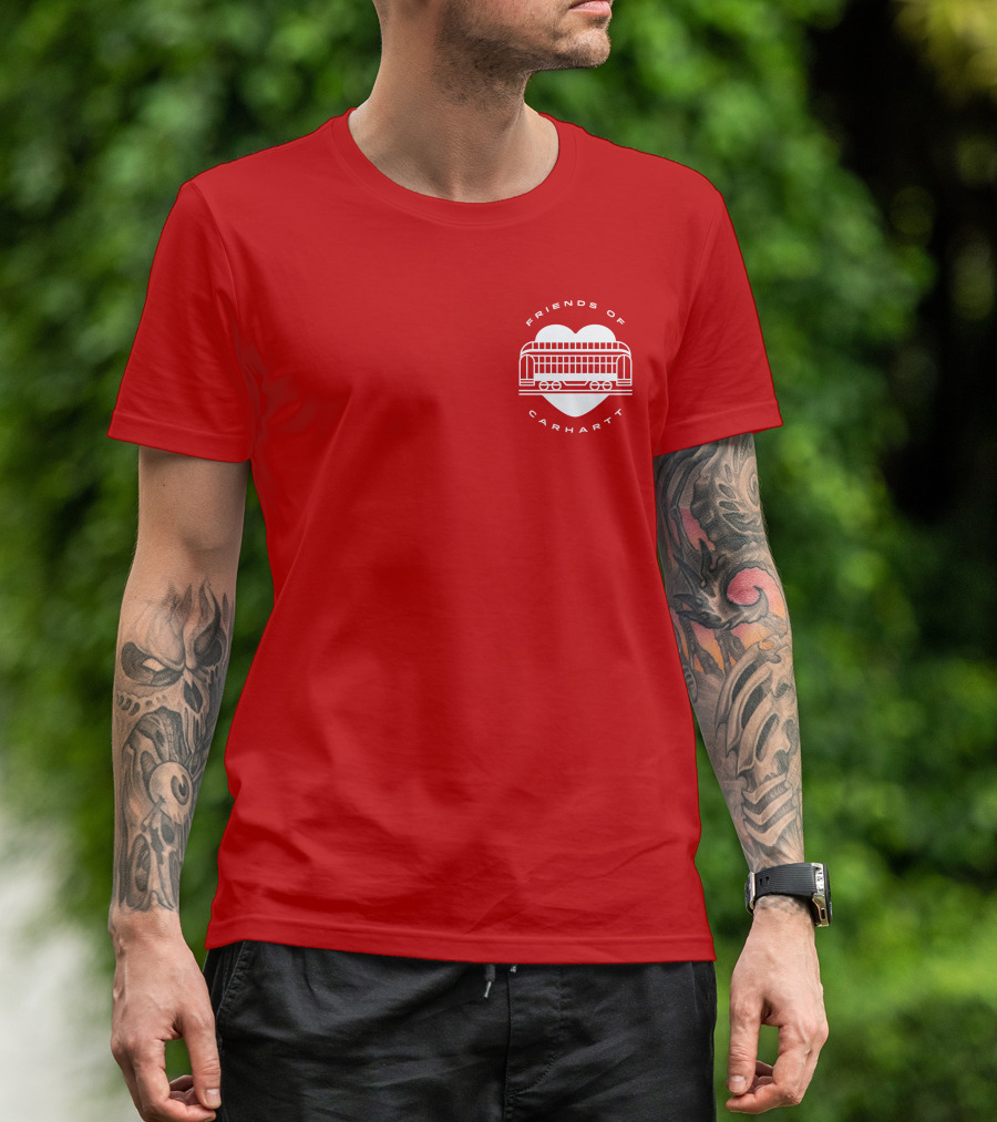 Friends Of Carhartt Heart And Trolley Symbol T-Shirt